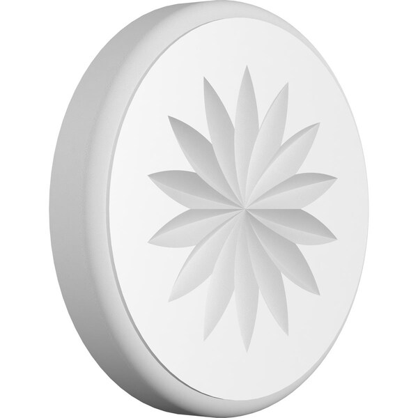 Ekena Millwork Standard Grayson Flower Rosette With Rounded Edge, 5"W x 5"H x 3/4"P ROSP050X050X075GRY11 - main